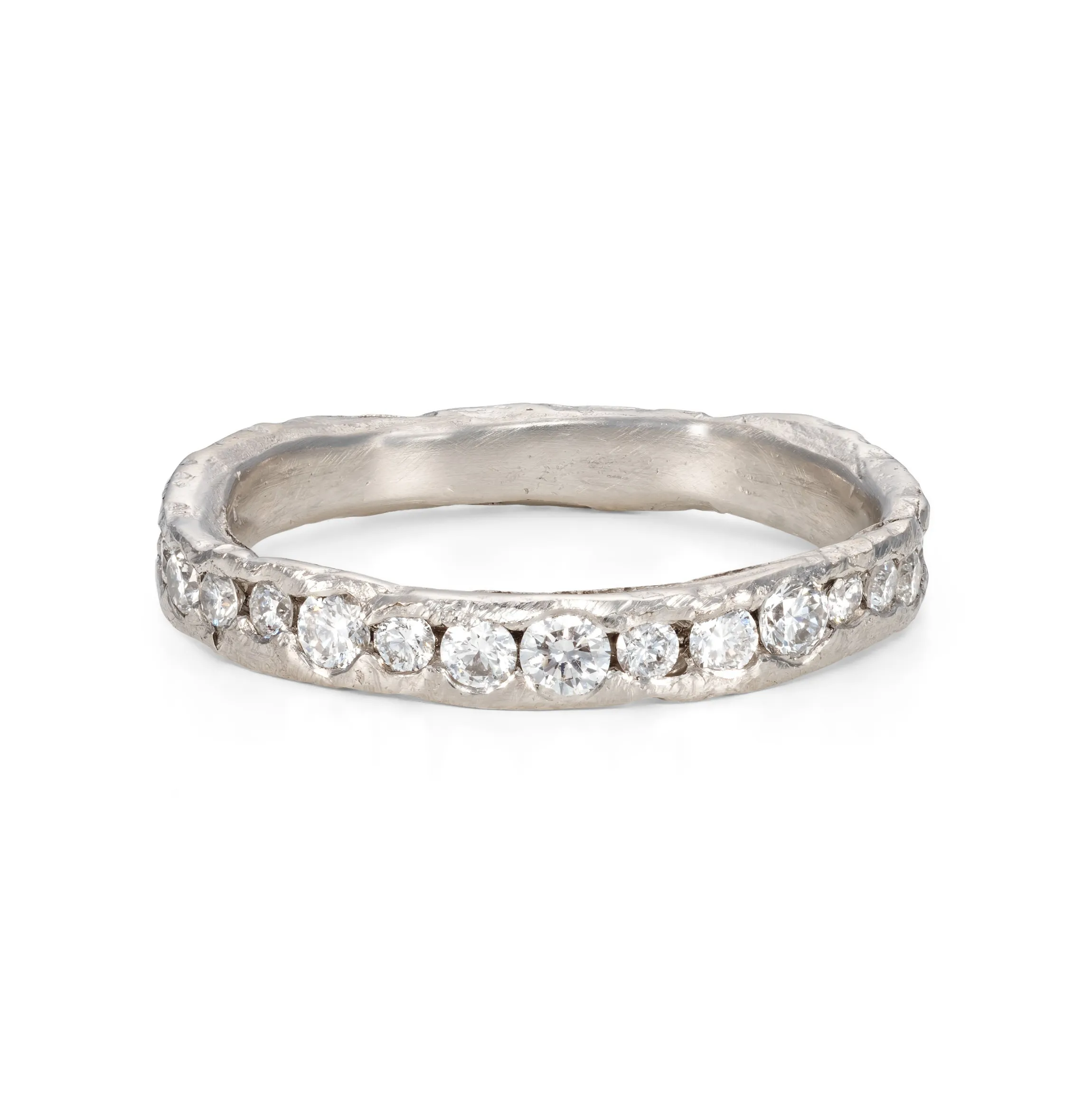 All White Channel Ring