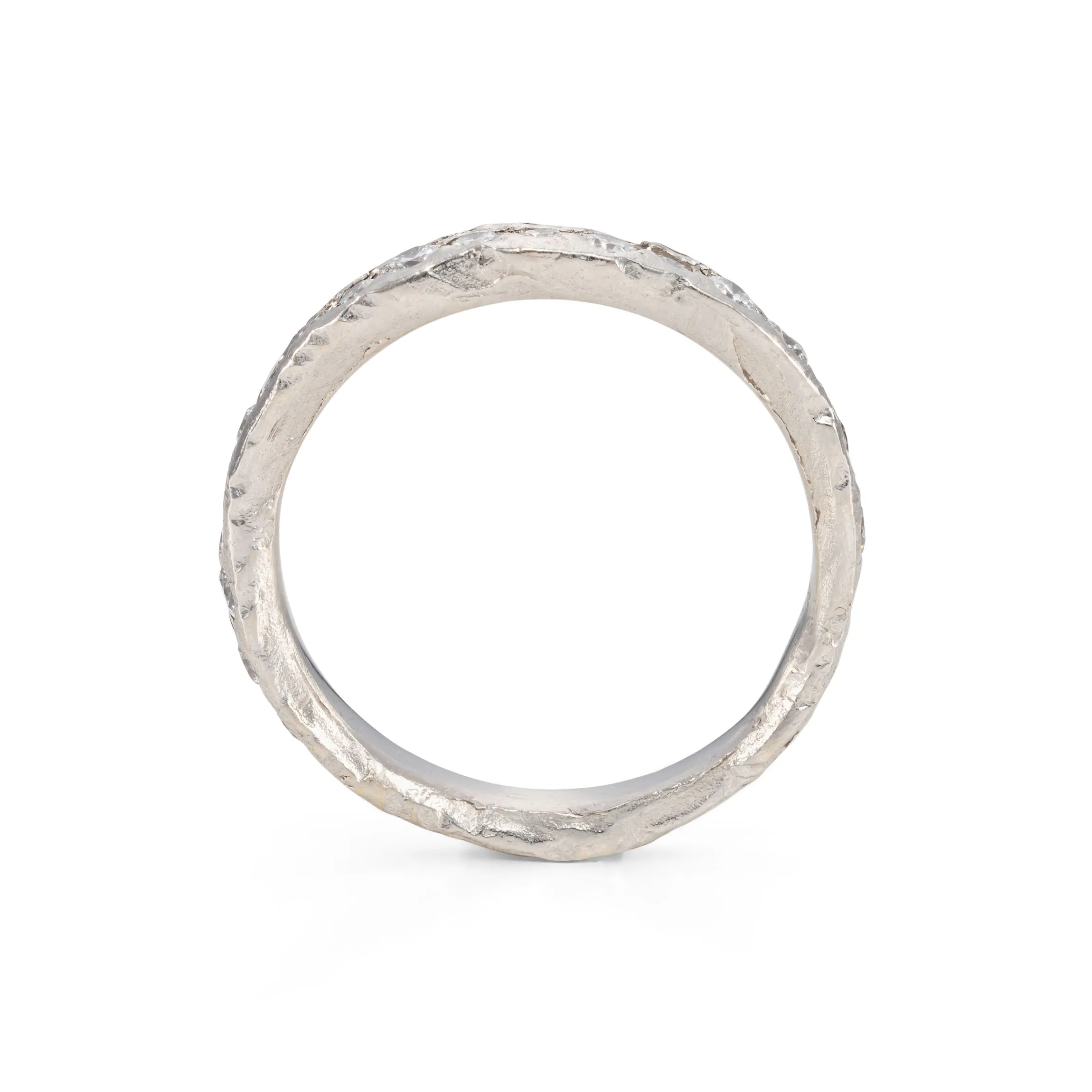 All White Channel Ring