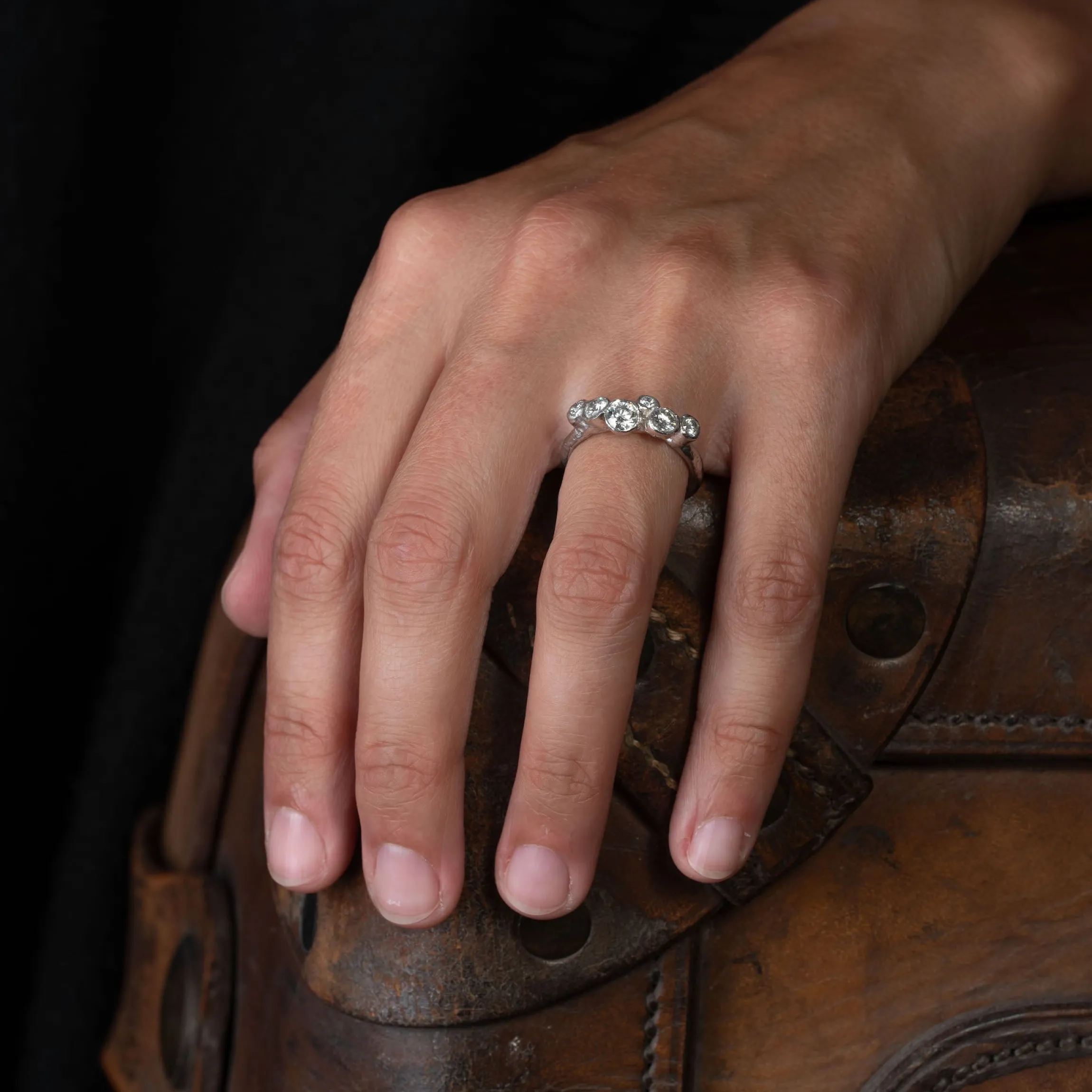 All White Sea Sorrel Ring