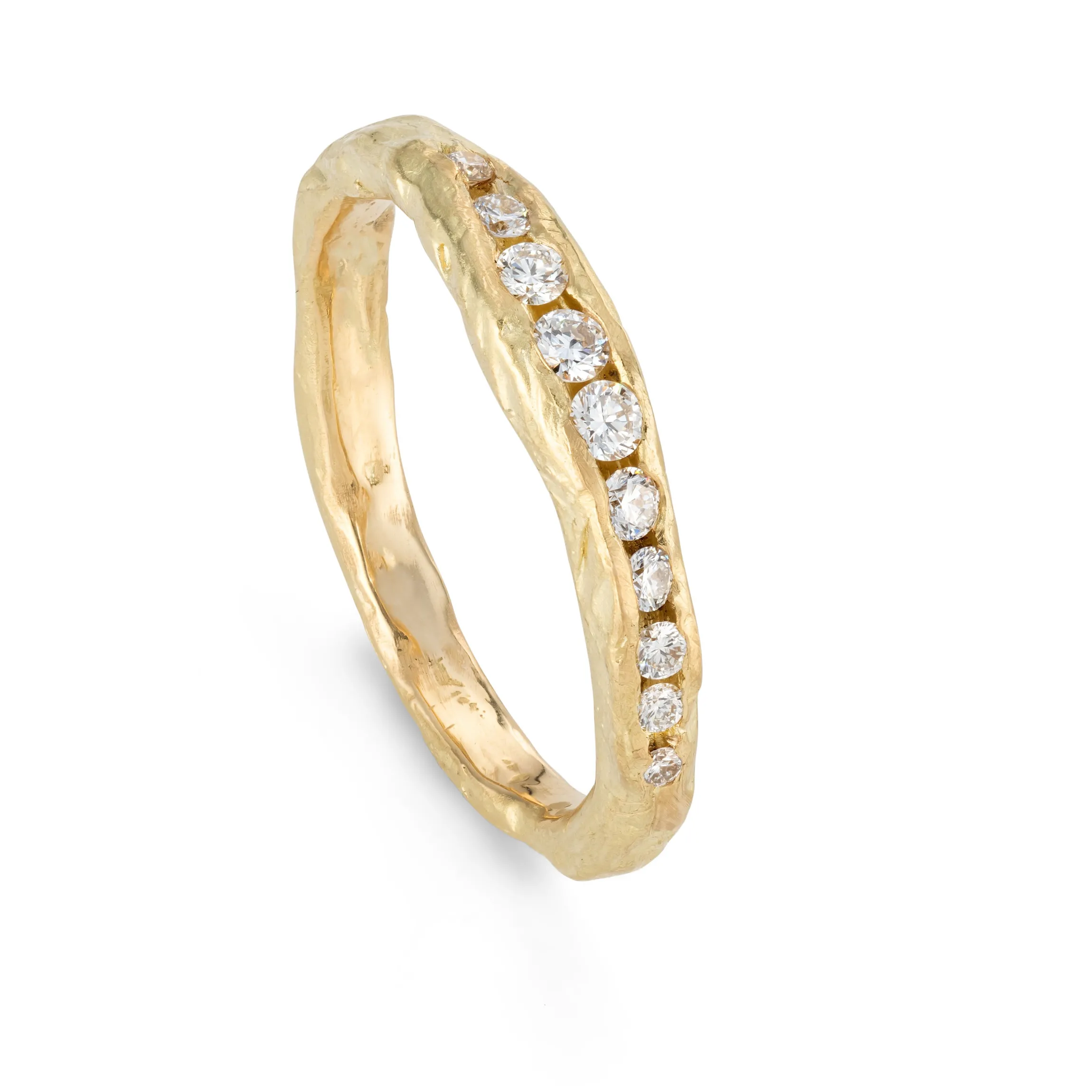 Crested Half Channel Ring