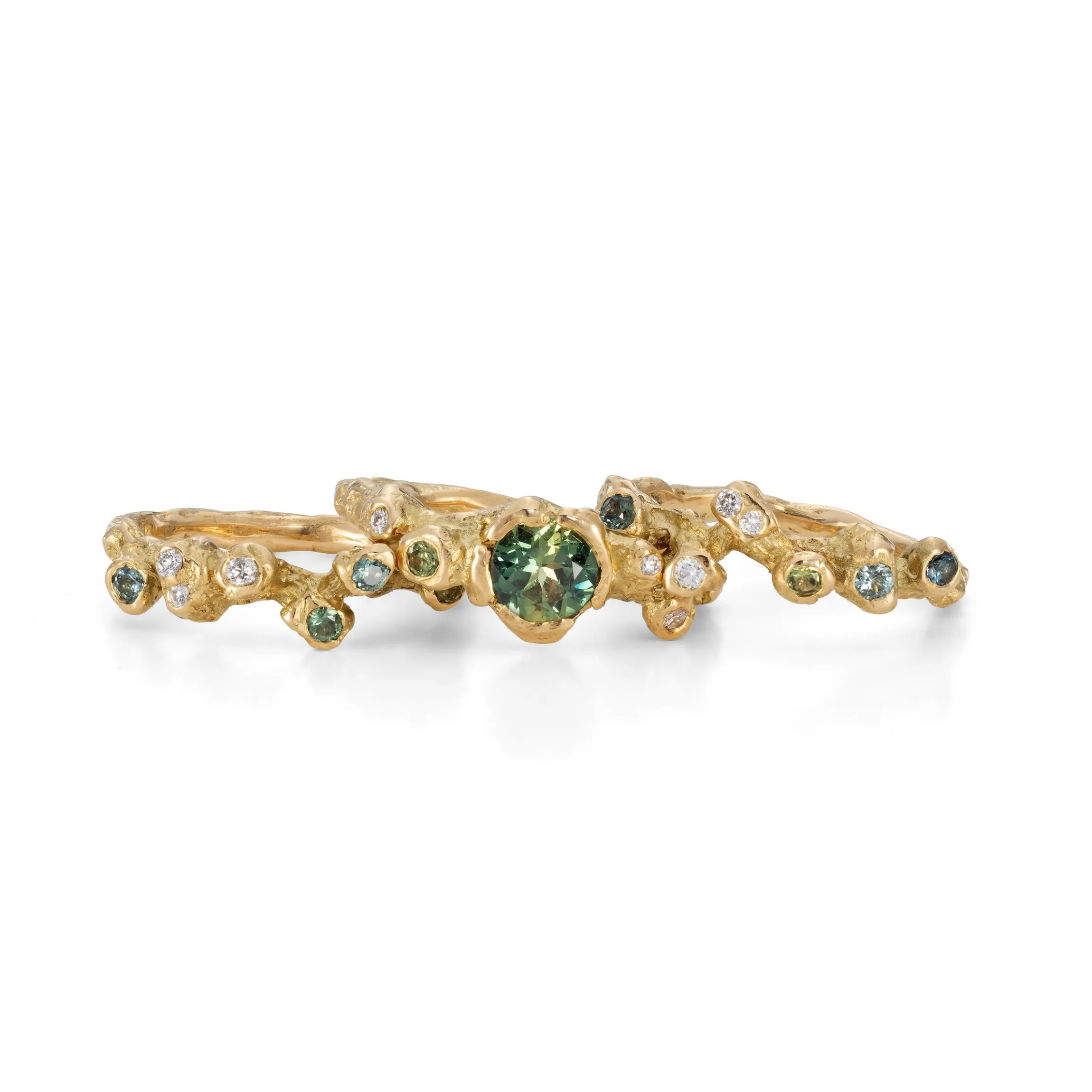 Green Ocean Dulse Ring Stack