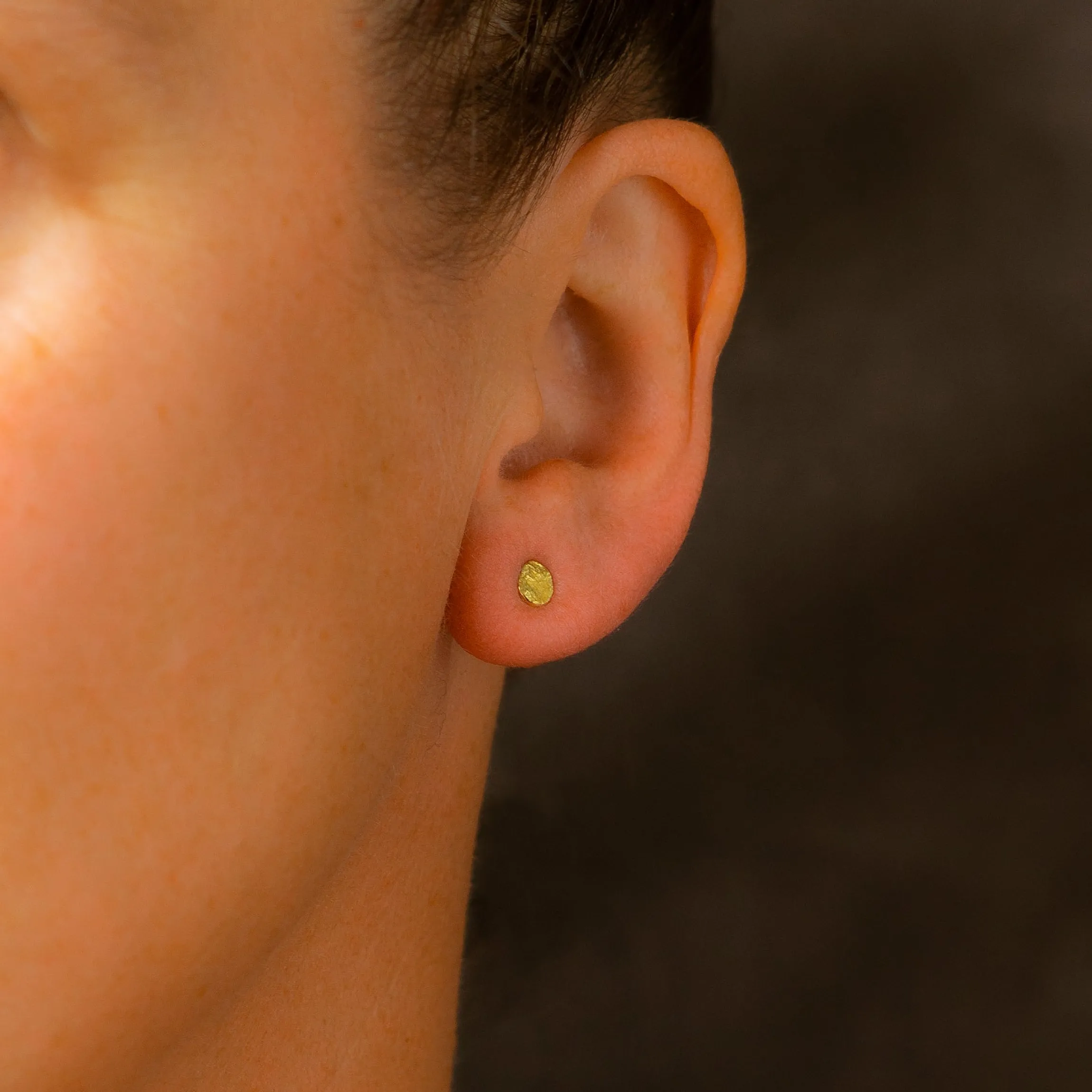 Nugget Studs 18ct Gold