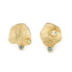 Ocean Pool Sapphire Stud Earrings