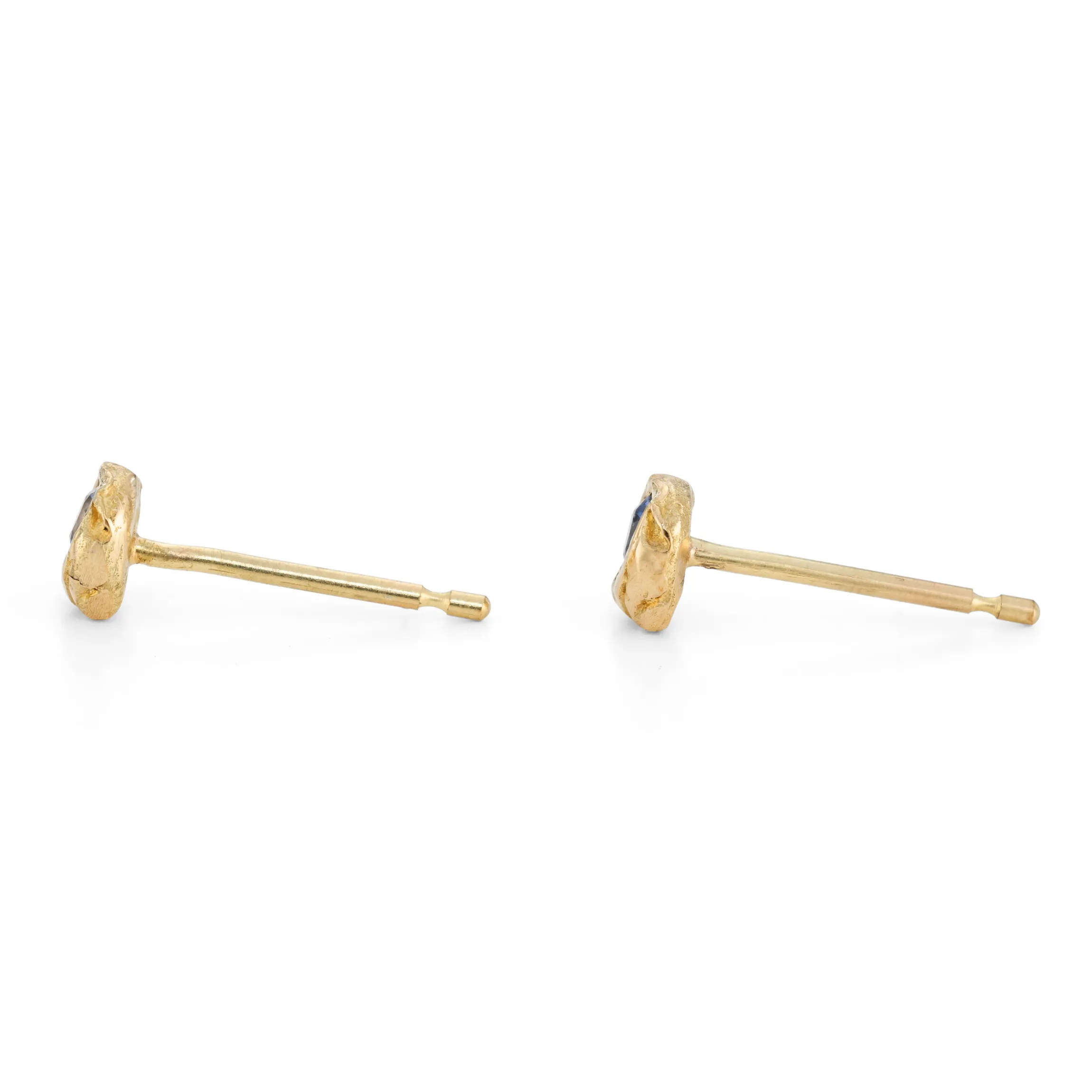 Ocean Sapphire Nugget Studs