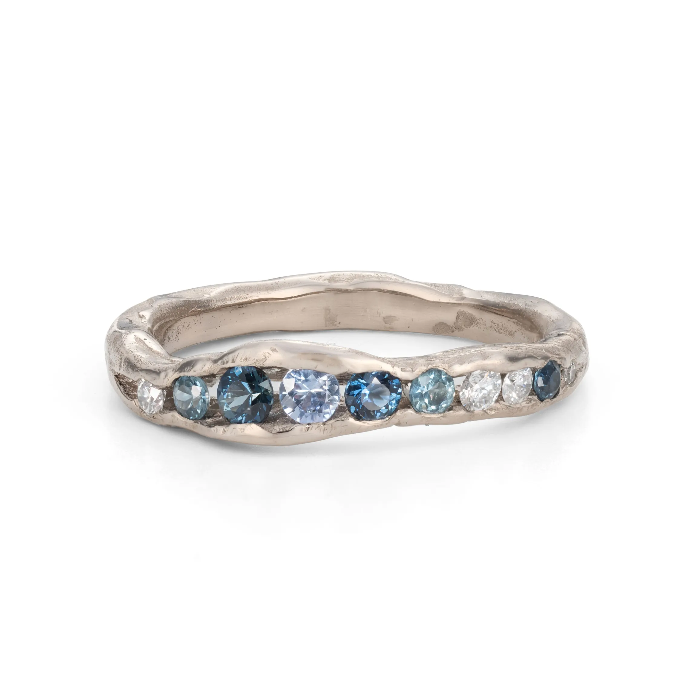Ocean Stone Half Channel Ring