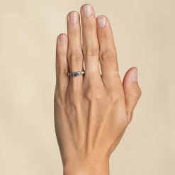 Ocean Stone Half Channel Ring