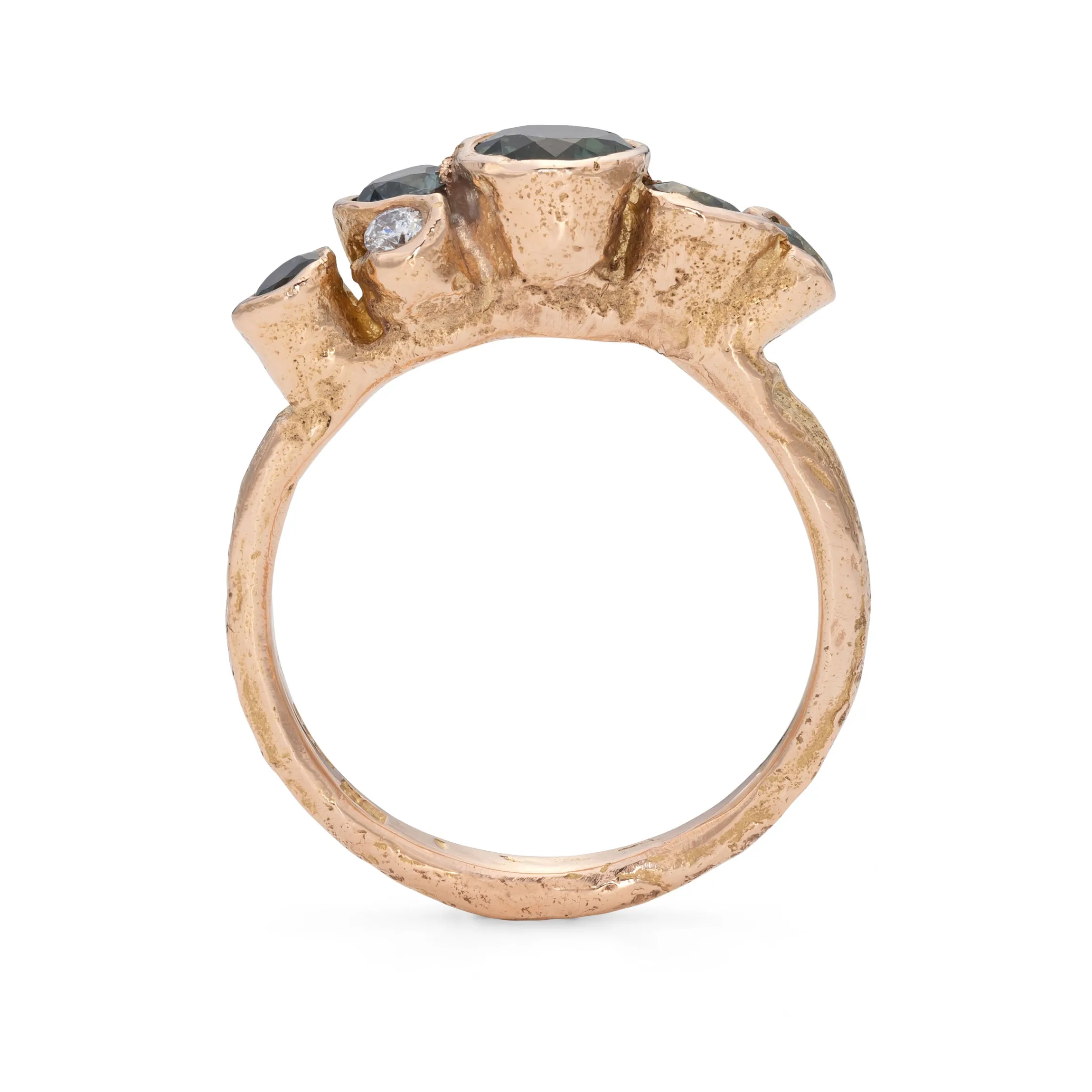 Peacock Sapphire Nori Ring
