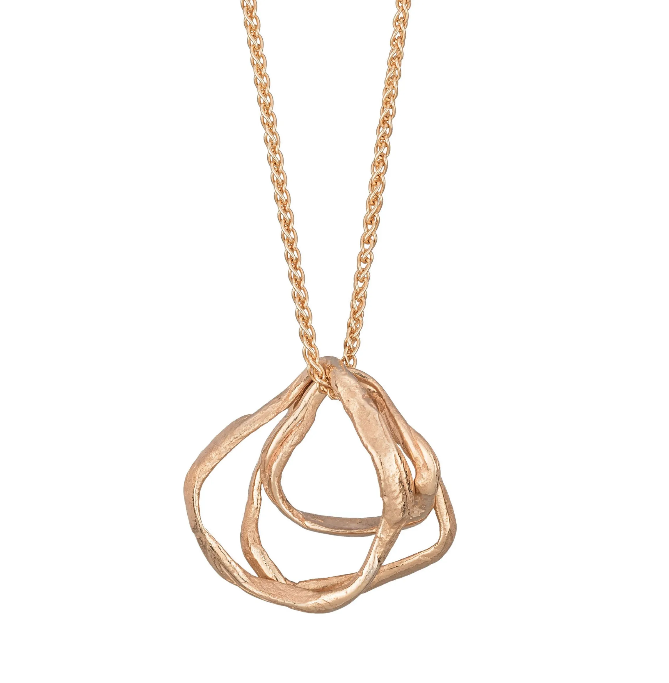 Pebble Circles Pendant 9ct Rose Gold