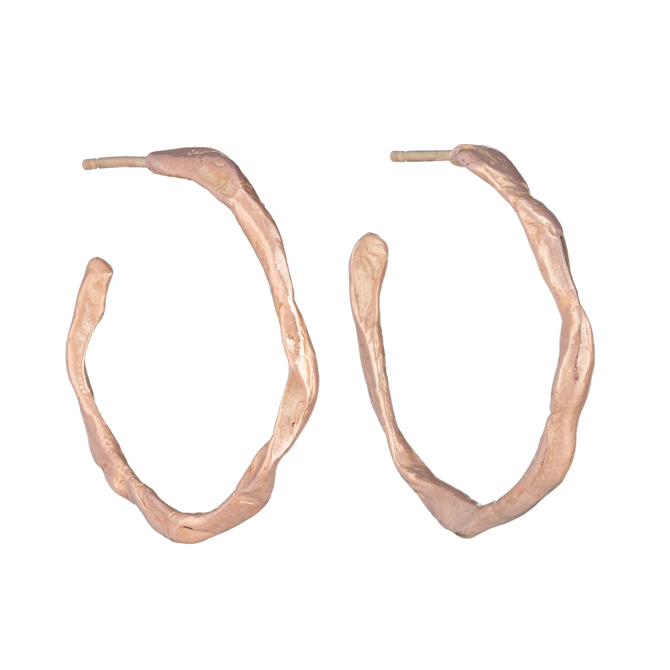 Penzance Hoops 9ct Rose Gold
