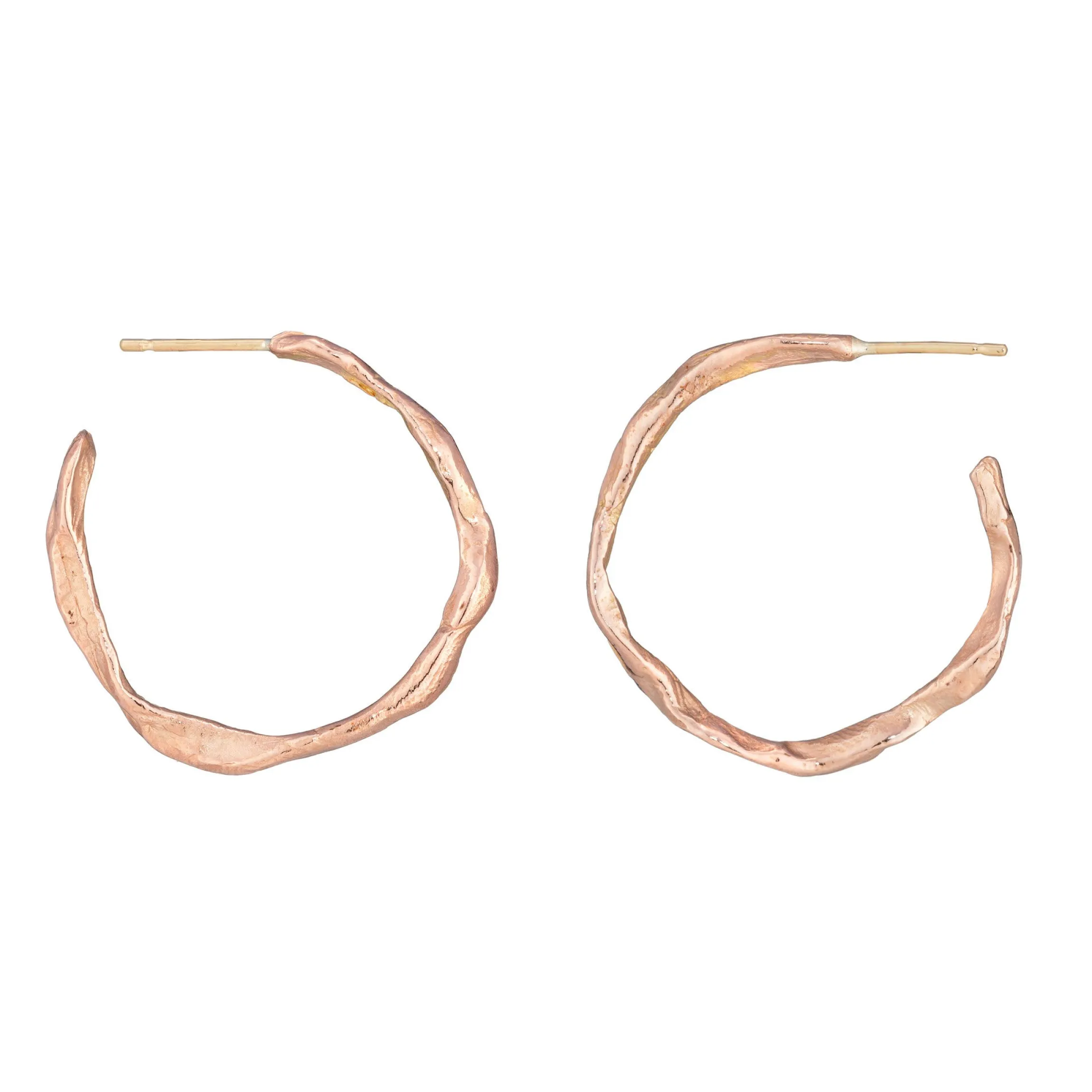Penzance Hoops 9ct Rose Gold