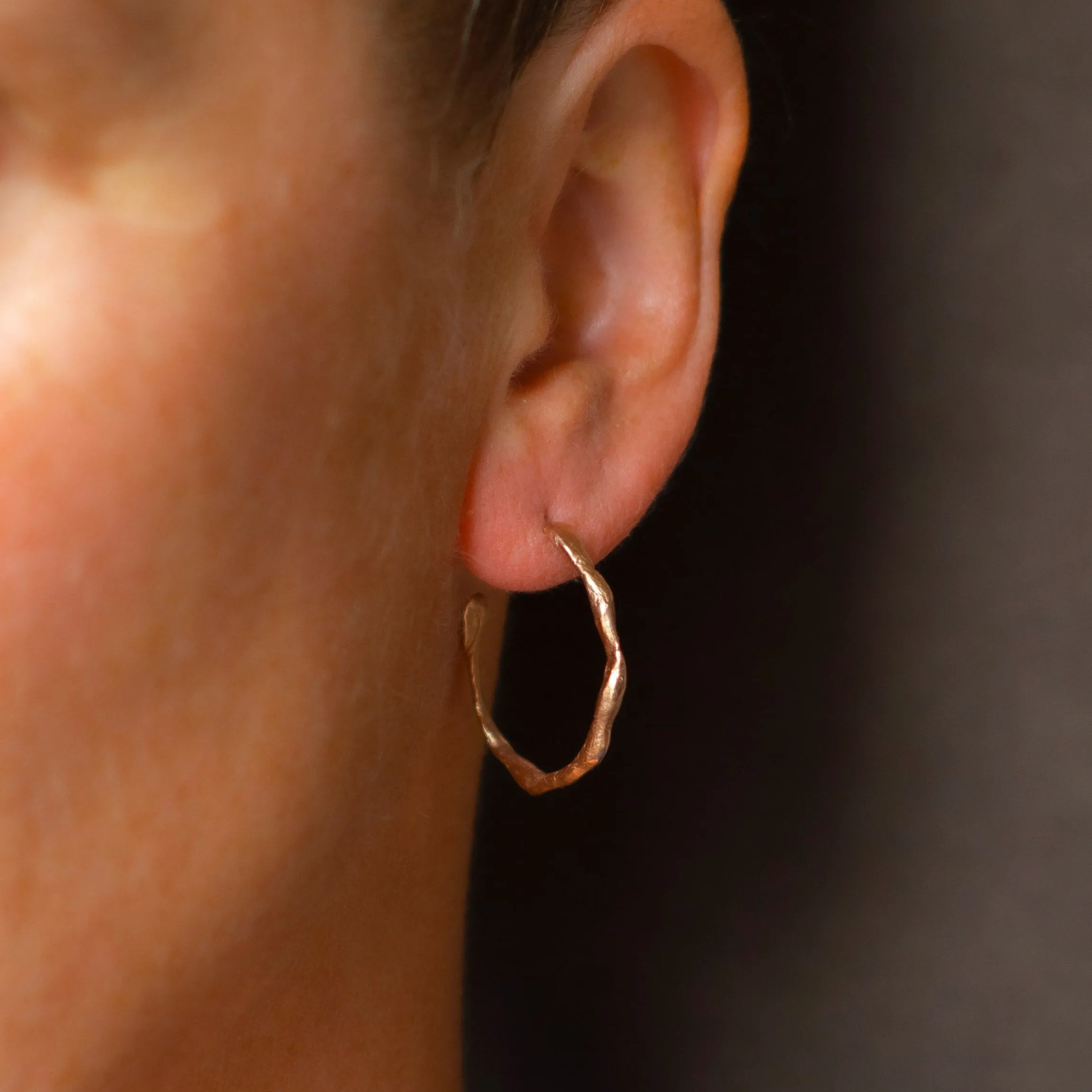 Penzance Hoops 9ct Rose Gold
