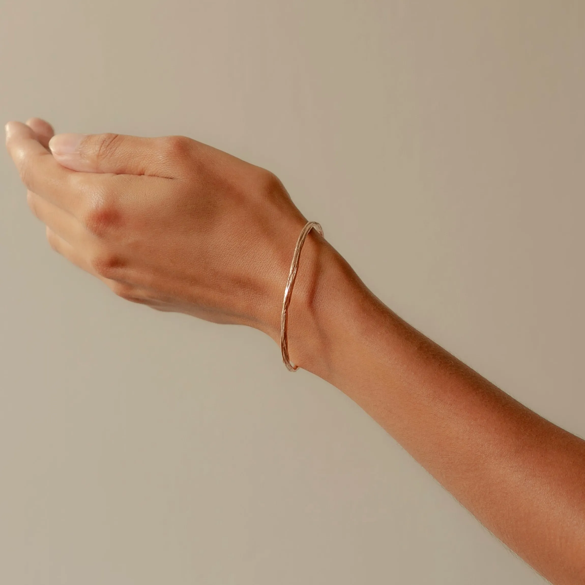 Ripple Bangle 9ct Rose Gold