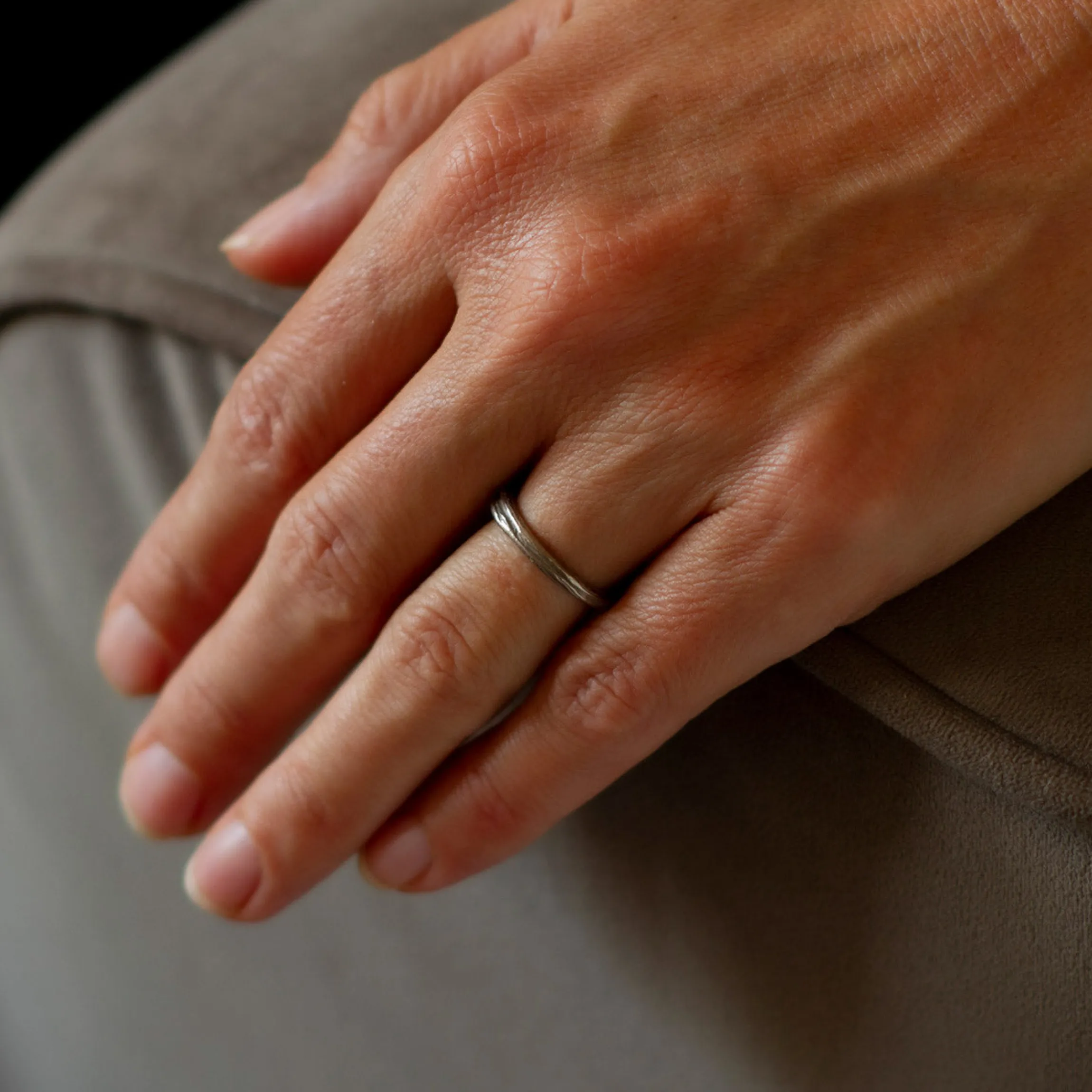 Ripple Fine Ring 18ct White Gold