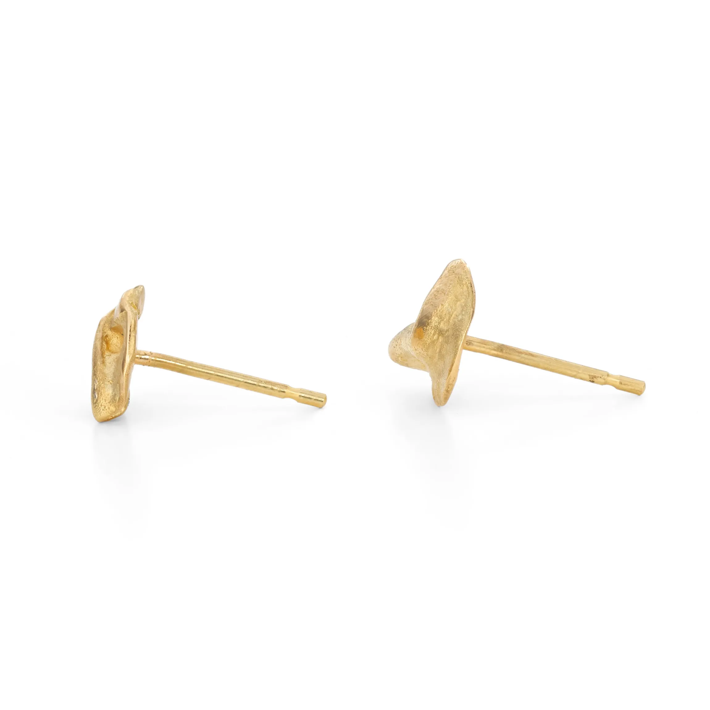 Ripple Studs 18ct Gold
