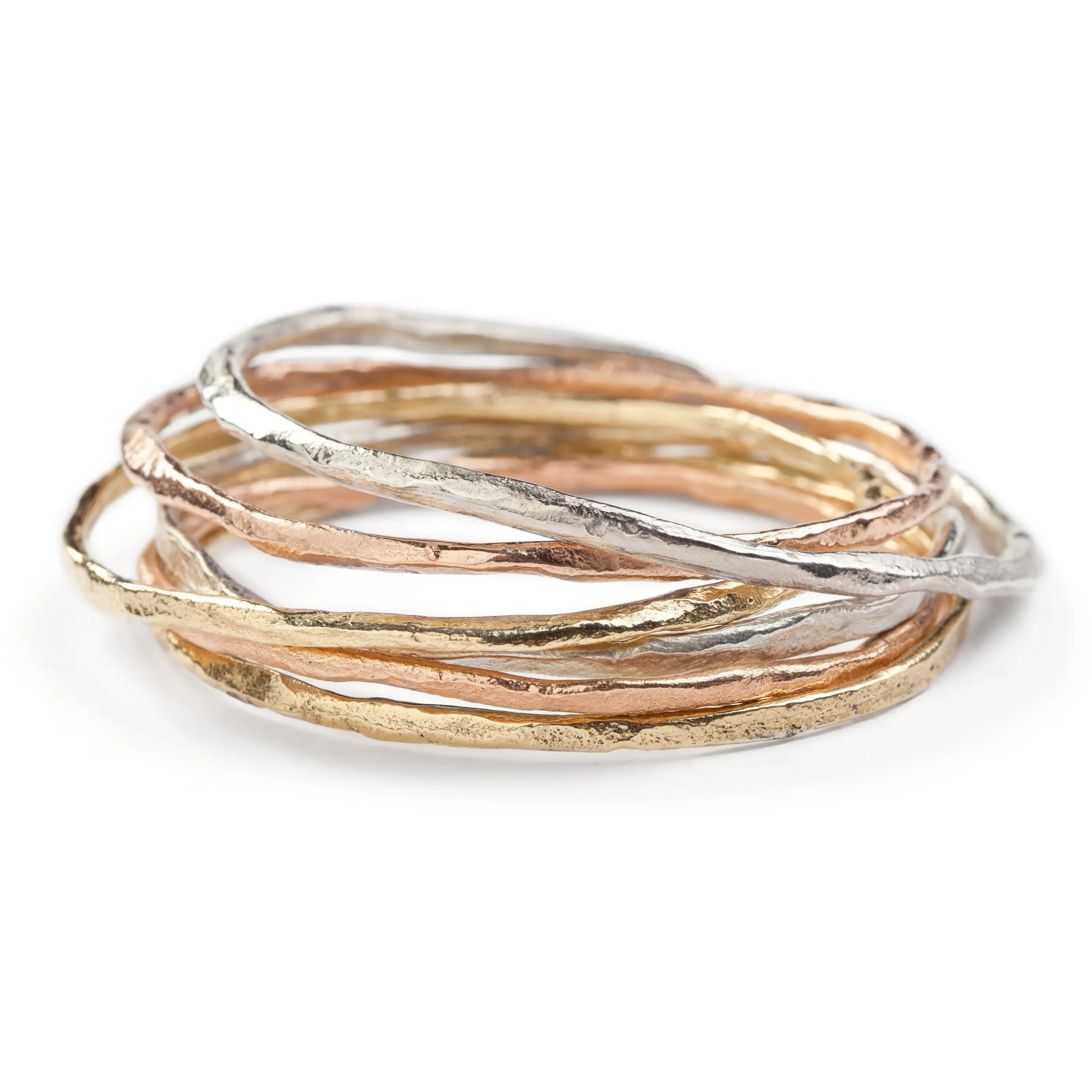 Rock Bangle 18ct Gold