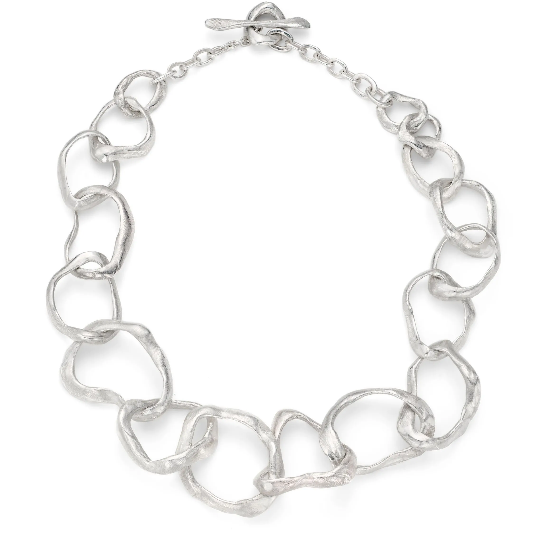 Rock Drawing Necklace Silver