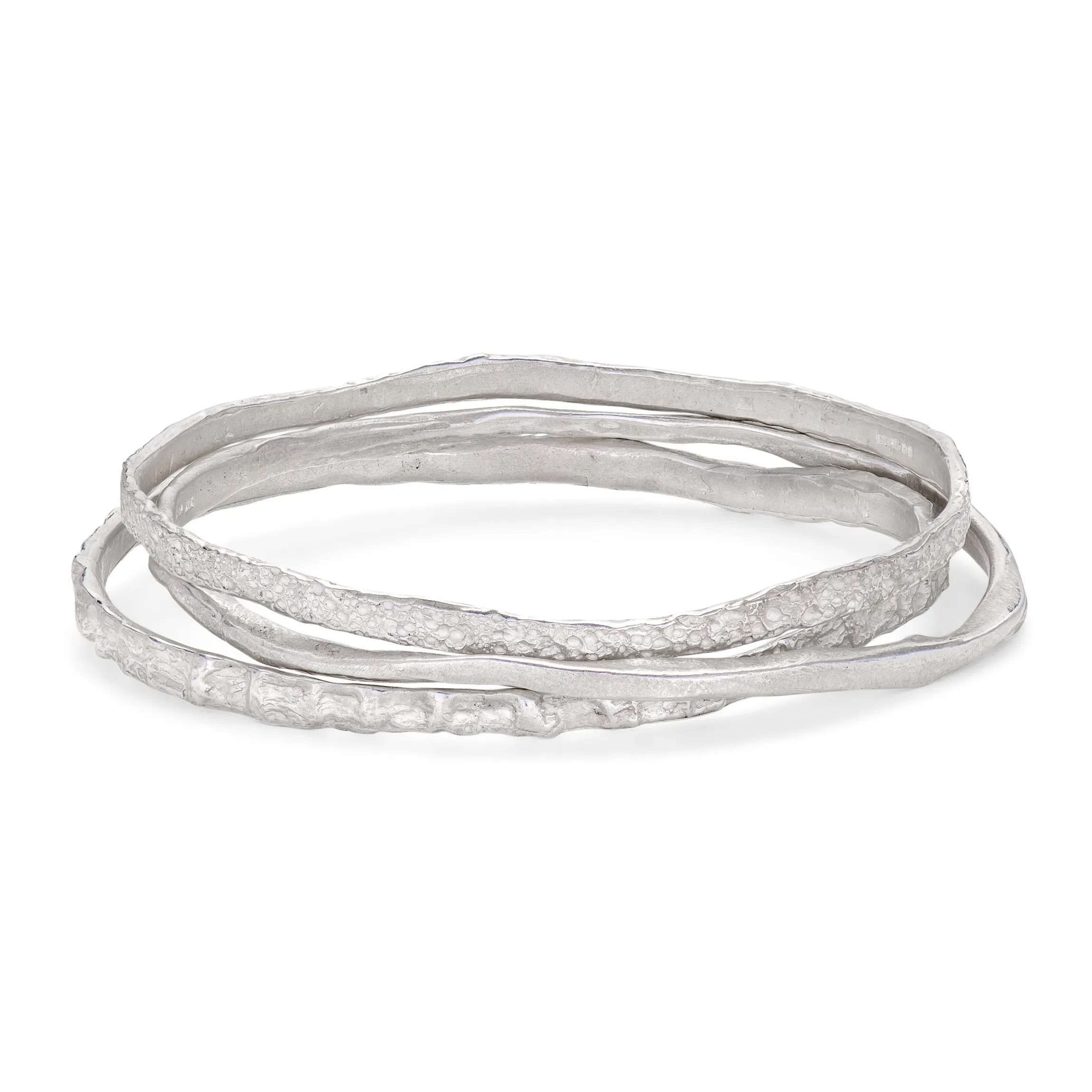 Rock Fine Bangle Silver