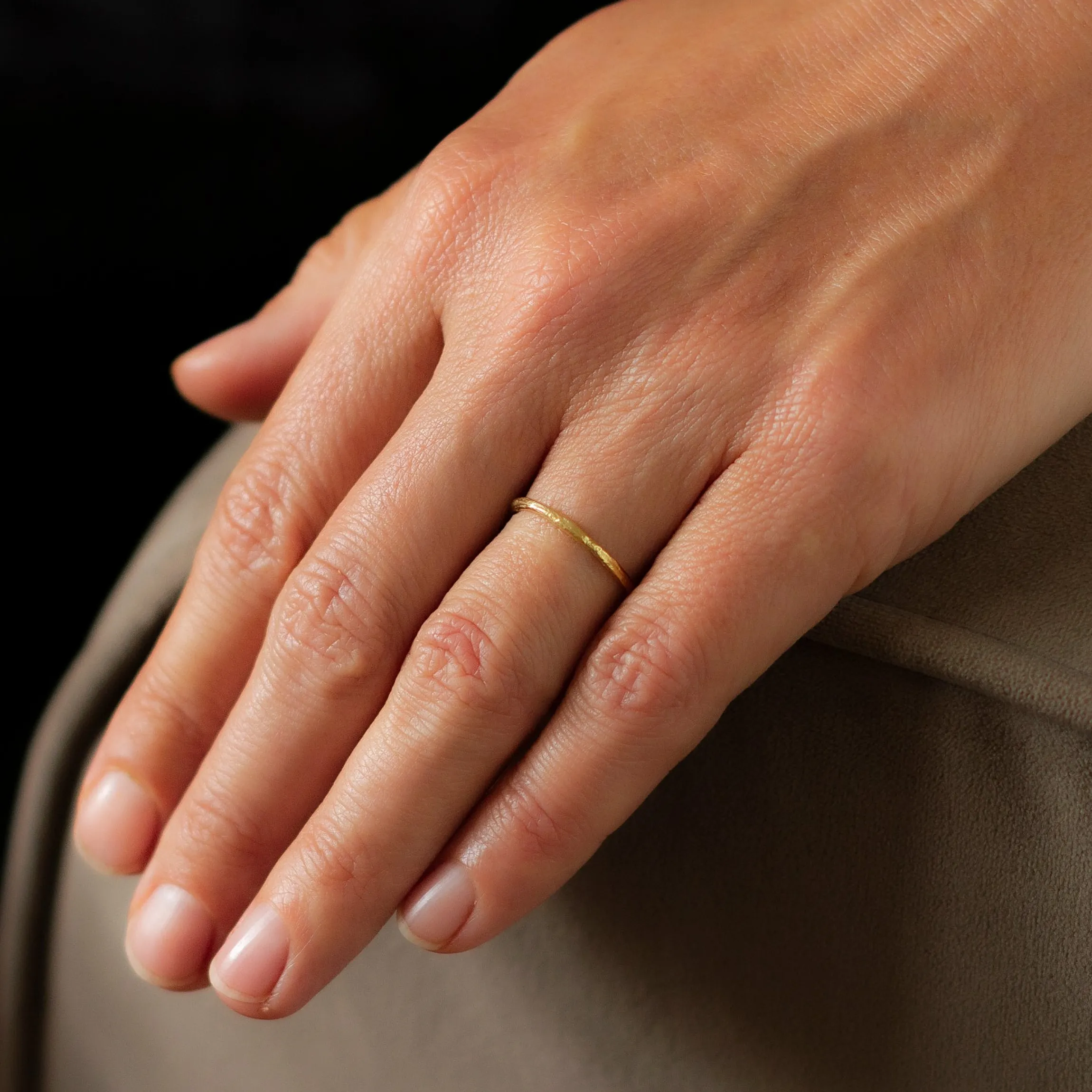 Rock Skinny Ring 18ct Rose Gold