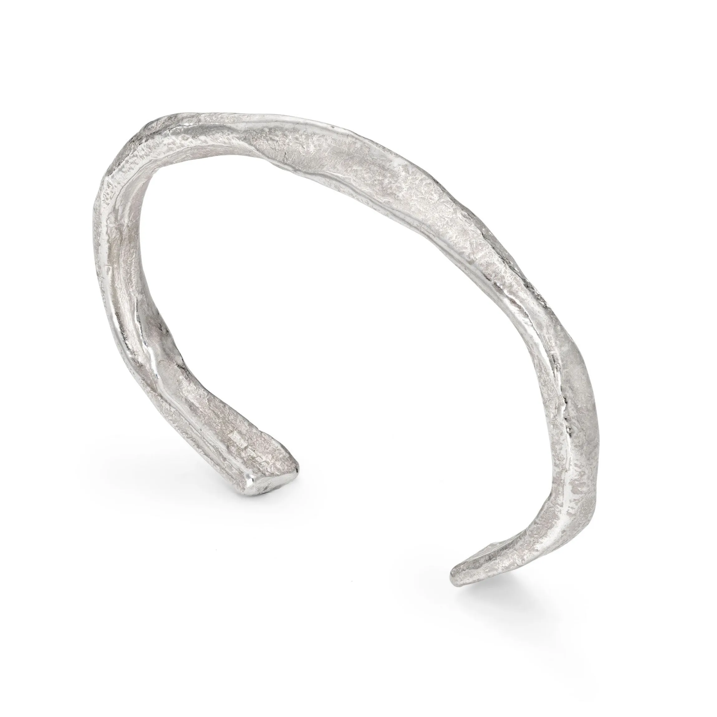 Rugged Rock Cuff Silver