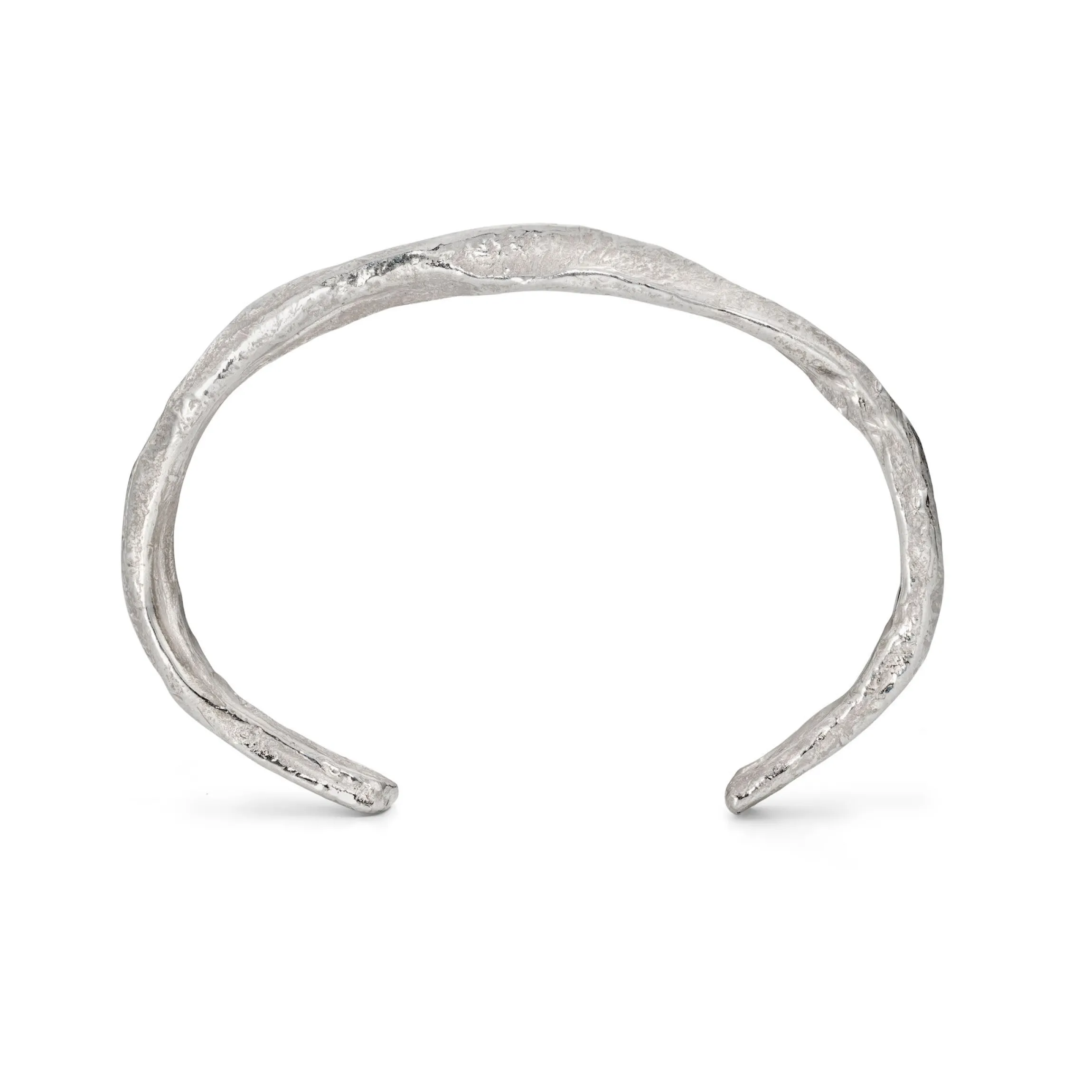 Rugged Rock Cuff Silver