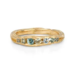 Sapphire Half Channel Ring