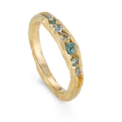 Sapphire Half Channel Ring
