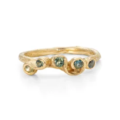 Sea Green Sapphire Palmata Ring