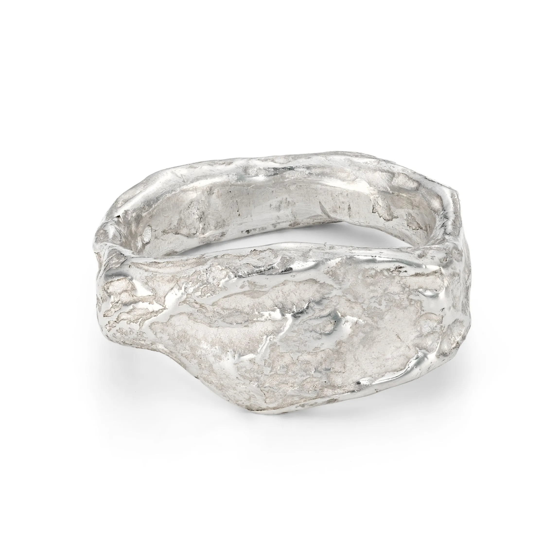 Signet Rock Ring Silver
