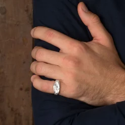 Signet Rock Ring Silver