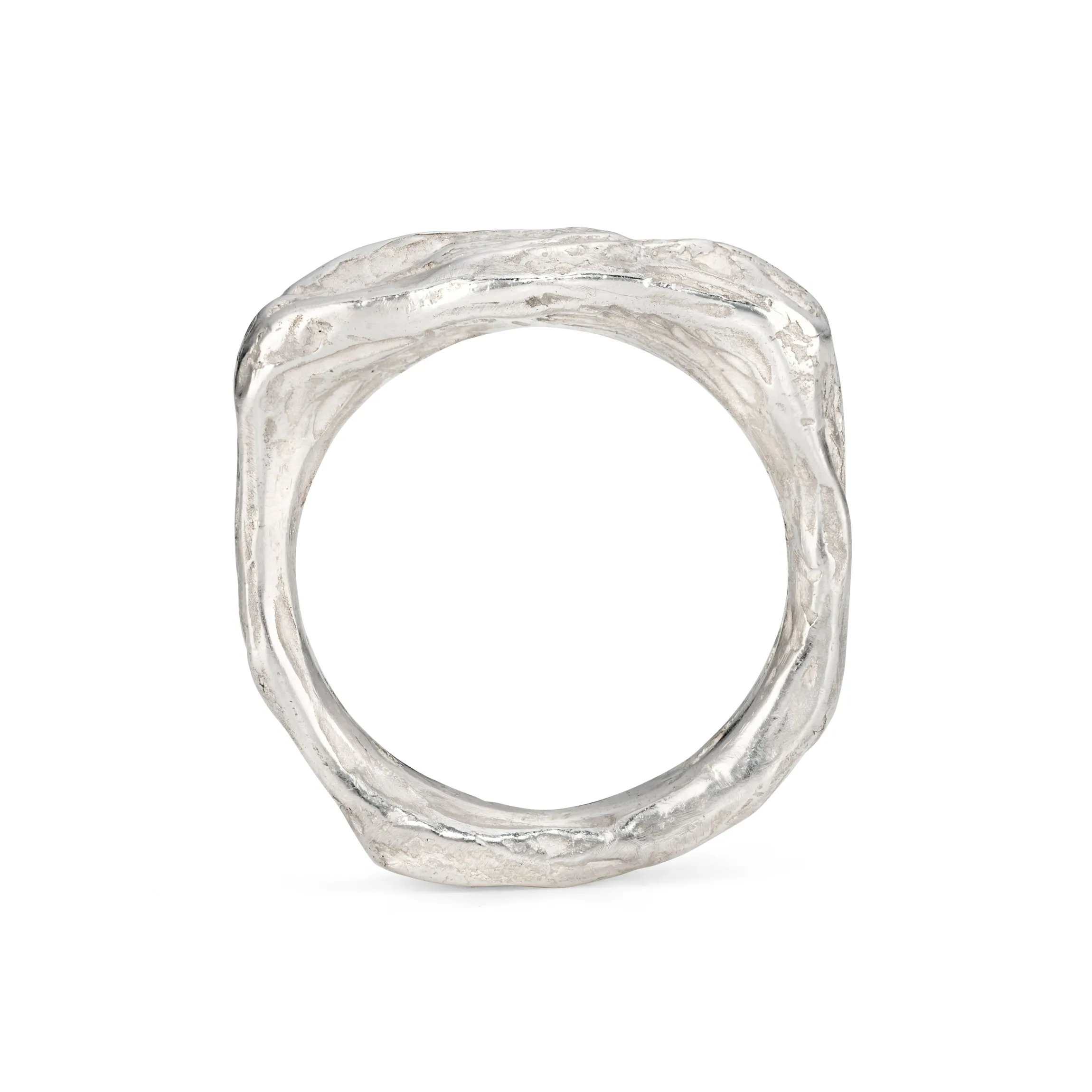Signet Rock Ring Silver