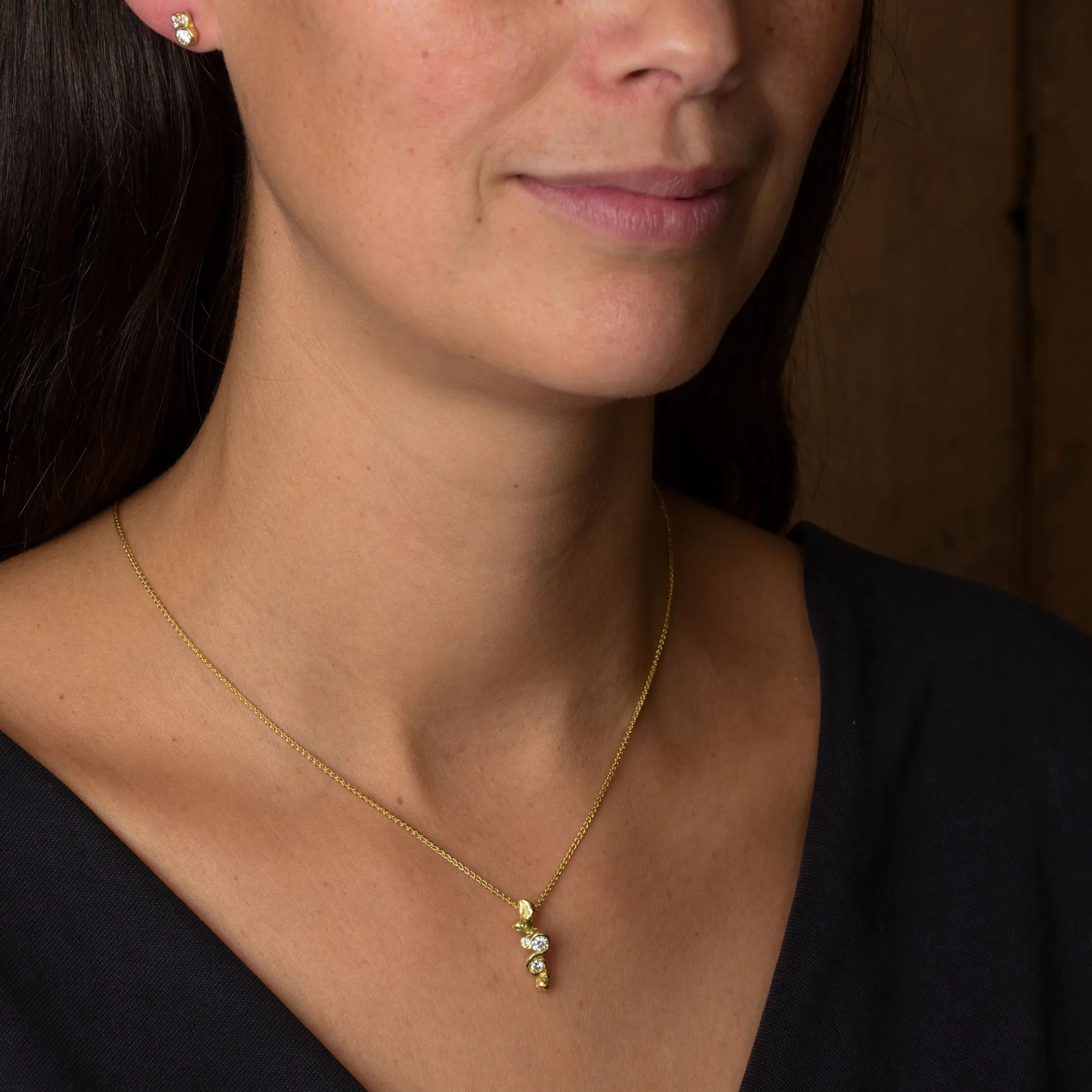 Spiralis Diamond Pendant