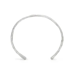 Stone Cuff Silver