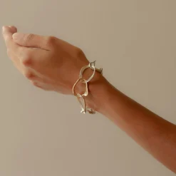 Stone Drawing Bracelet Silver