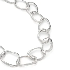 Stone Drawing Necklace Silver