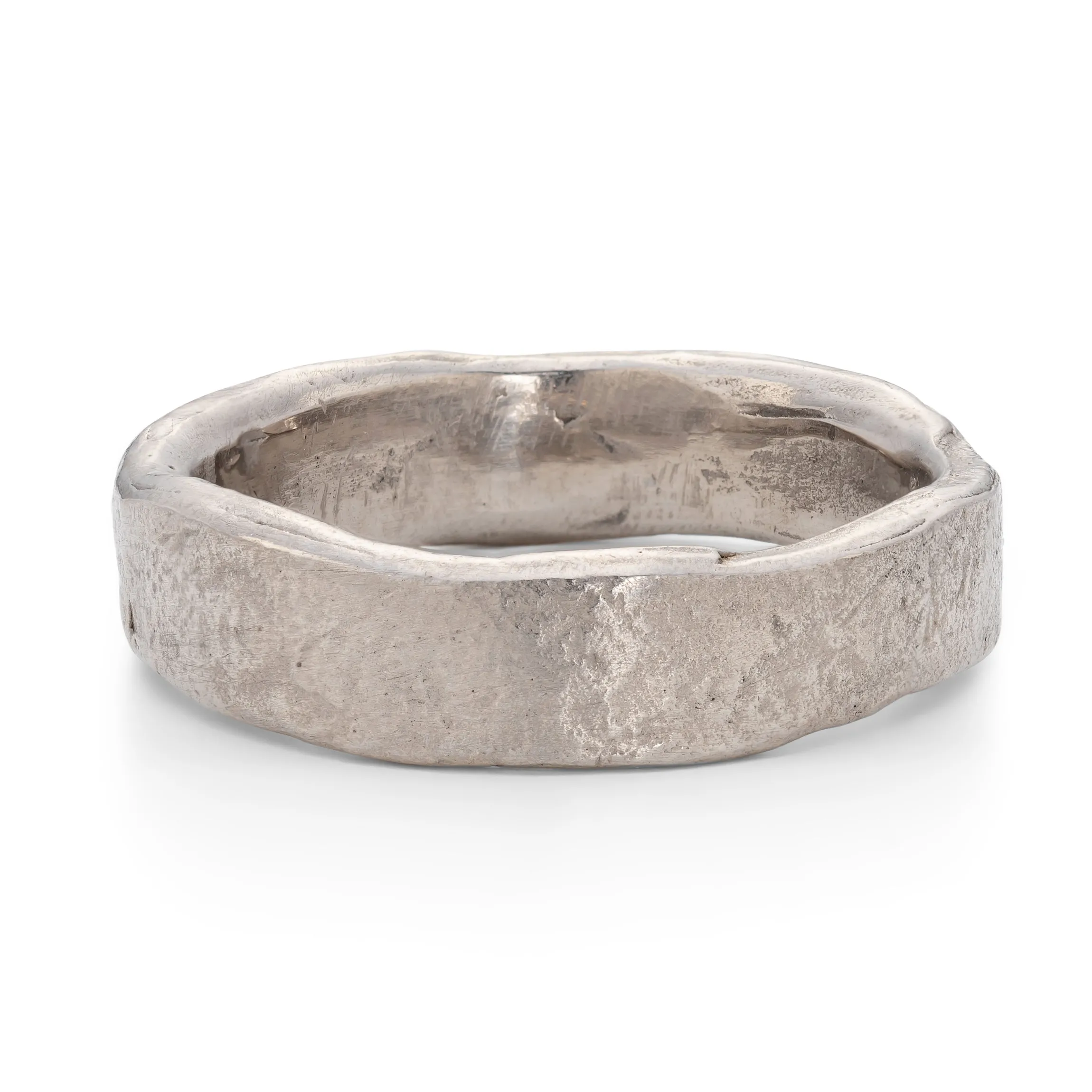 Stone Medium Ring 18ct White Gold