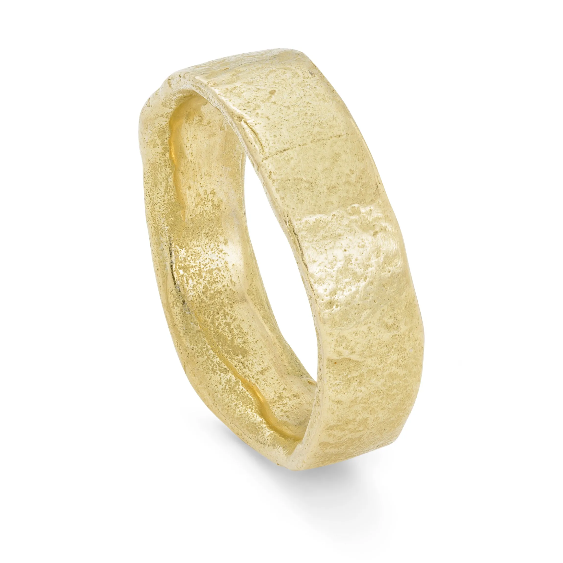 Stone Wide Ring 18ct Gold