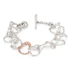 Tangle Bracelet Silver and 9ct Rose Gold