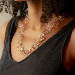 Tangle Necklace Silver with 9ct Yellow Gold Link