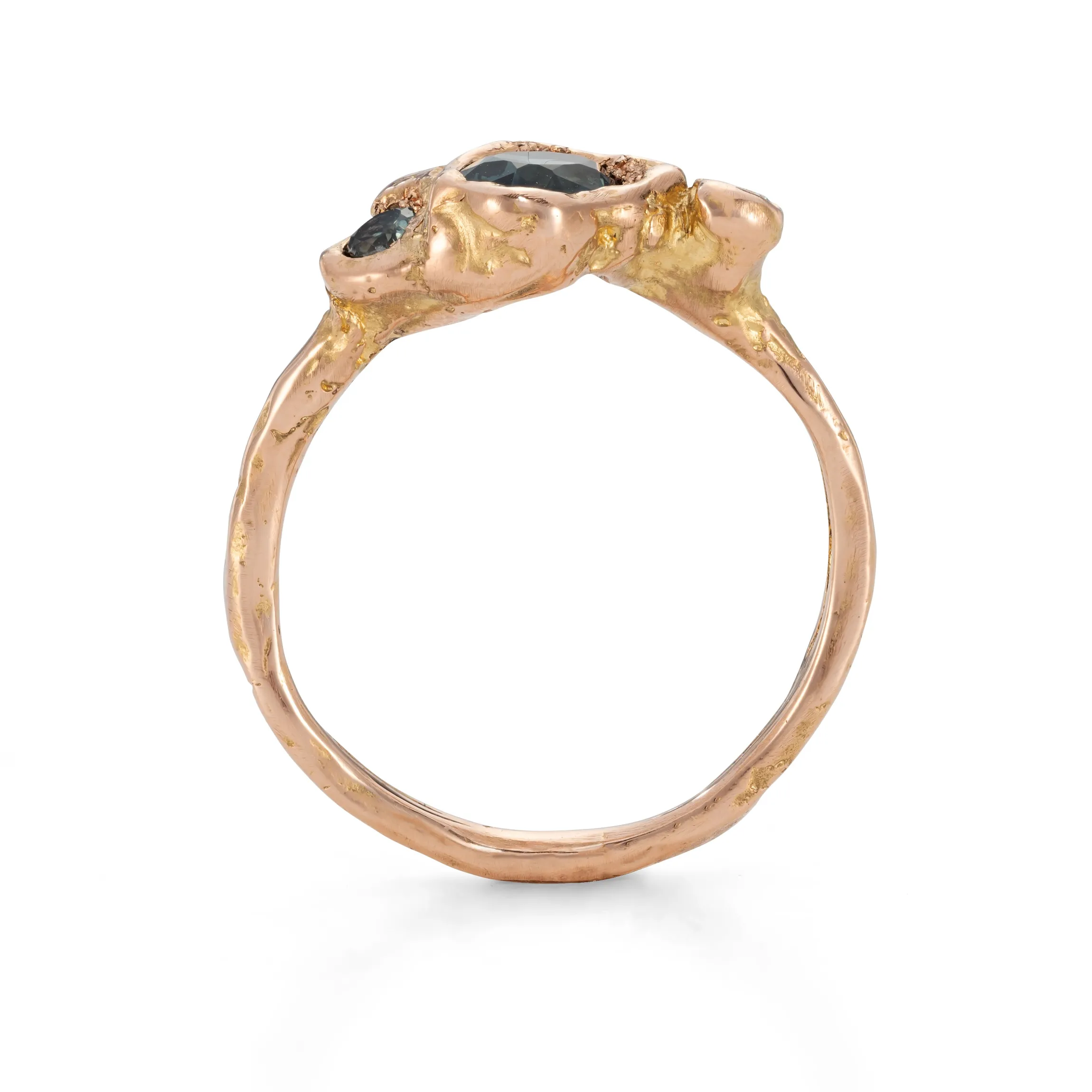 Teal Rose Adakite East Ring
