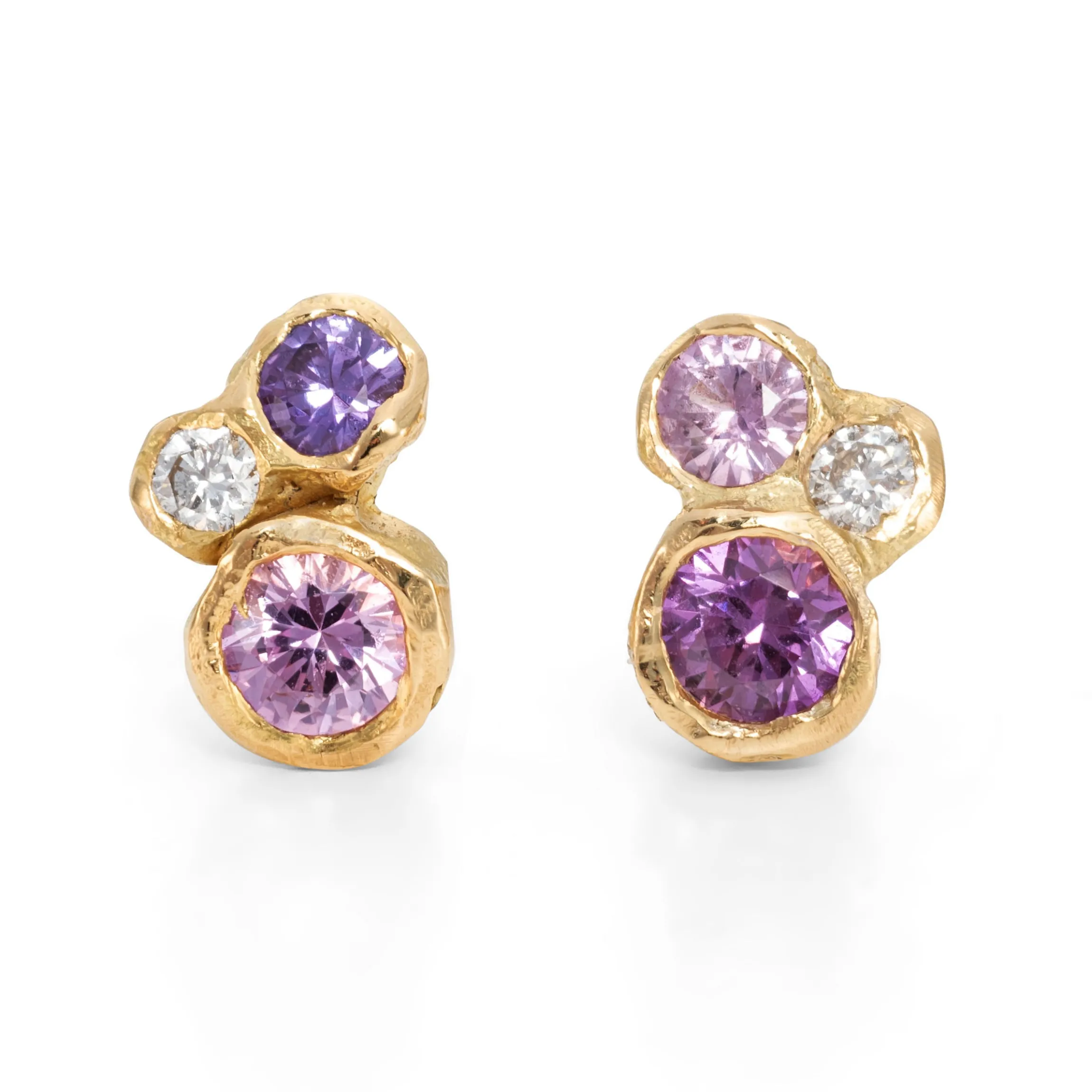 Thrift Pink Cluster Studs